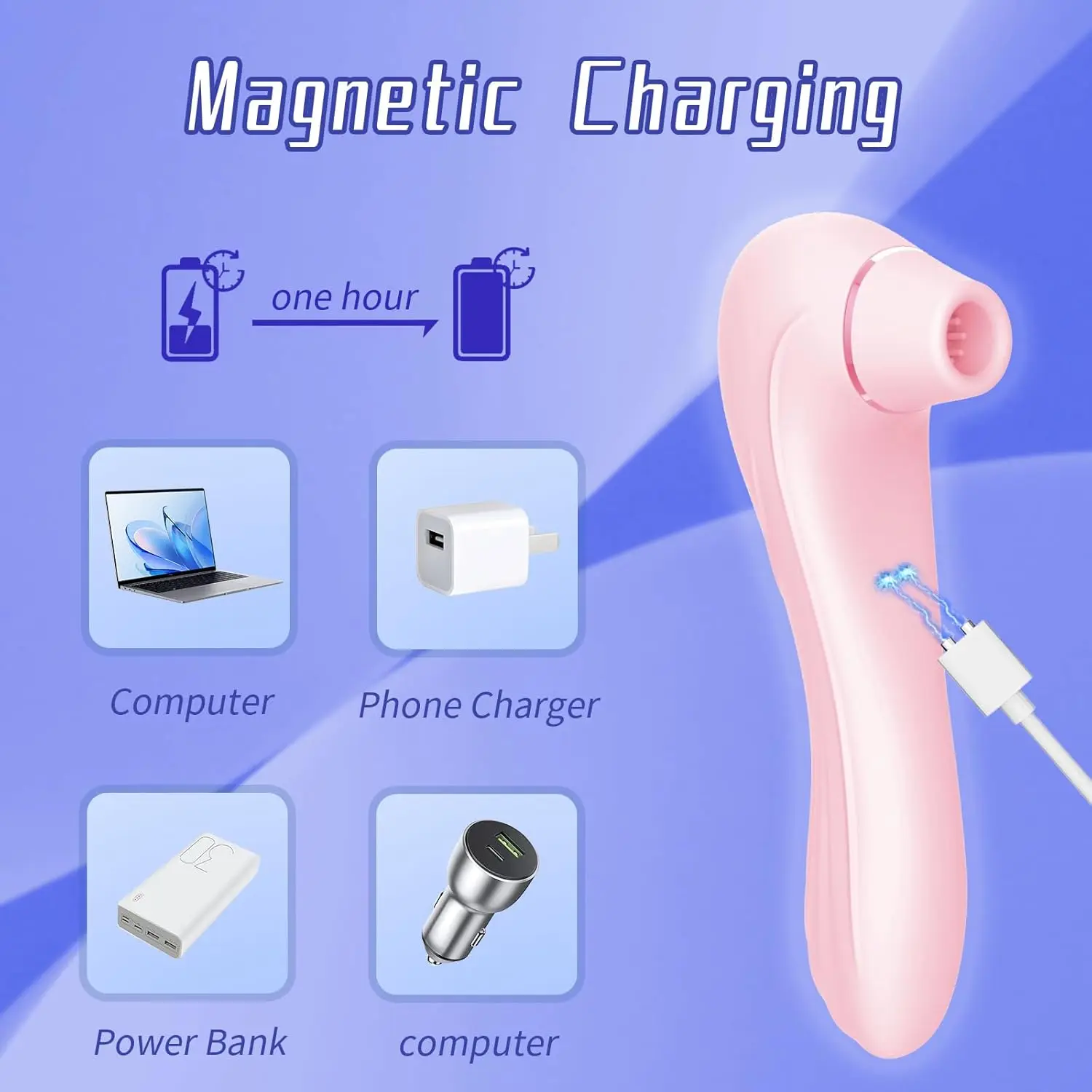 عصا هزاز للنساء ألعاب جنسية للبالغين، 2 في 1 محفز البظر جي سبوت الهزاز مع 10 أوضاع لعق واهتزاز قوية،