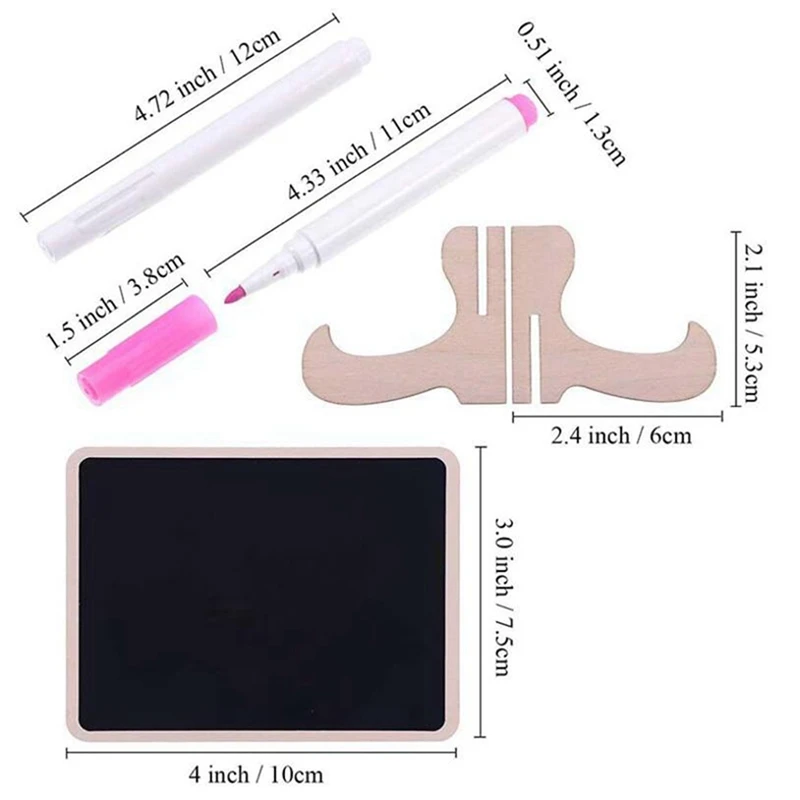 علامات تسمية السبورة الصغيرة ، 30 حزمة مؤطرة حامل الحامل السبورة الخشبية لبوفيه علامات الطعام ، بطاقات مكان الزفاف