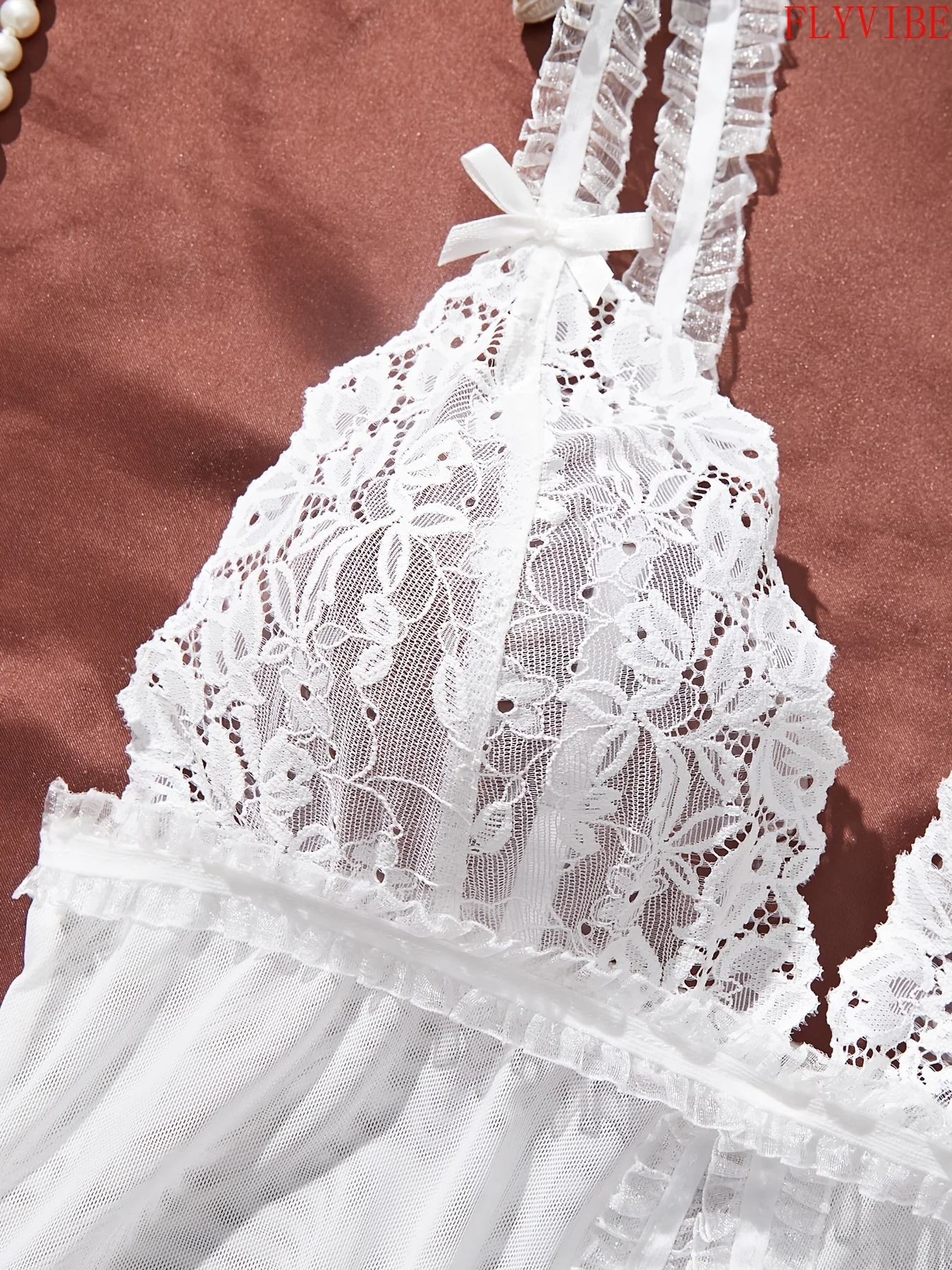 Women Sexy Seductive Split Hem Camisole And Thong 2Pcs Lingerie Set Elegant Sheer Intimate Underwear Bedroom Nightwear