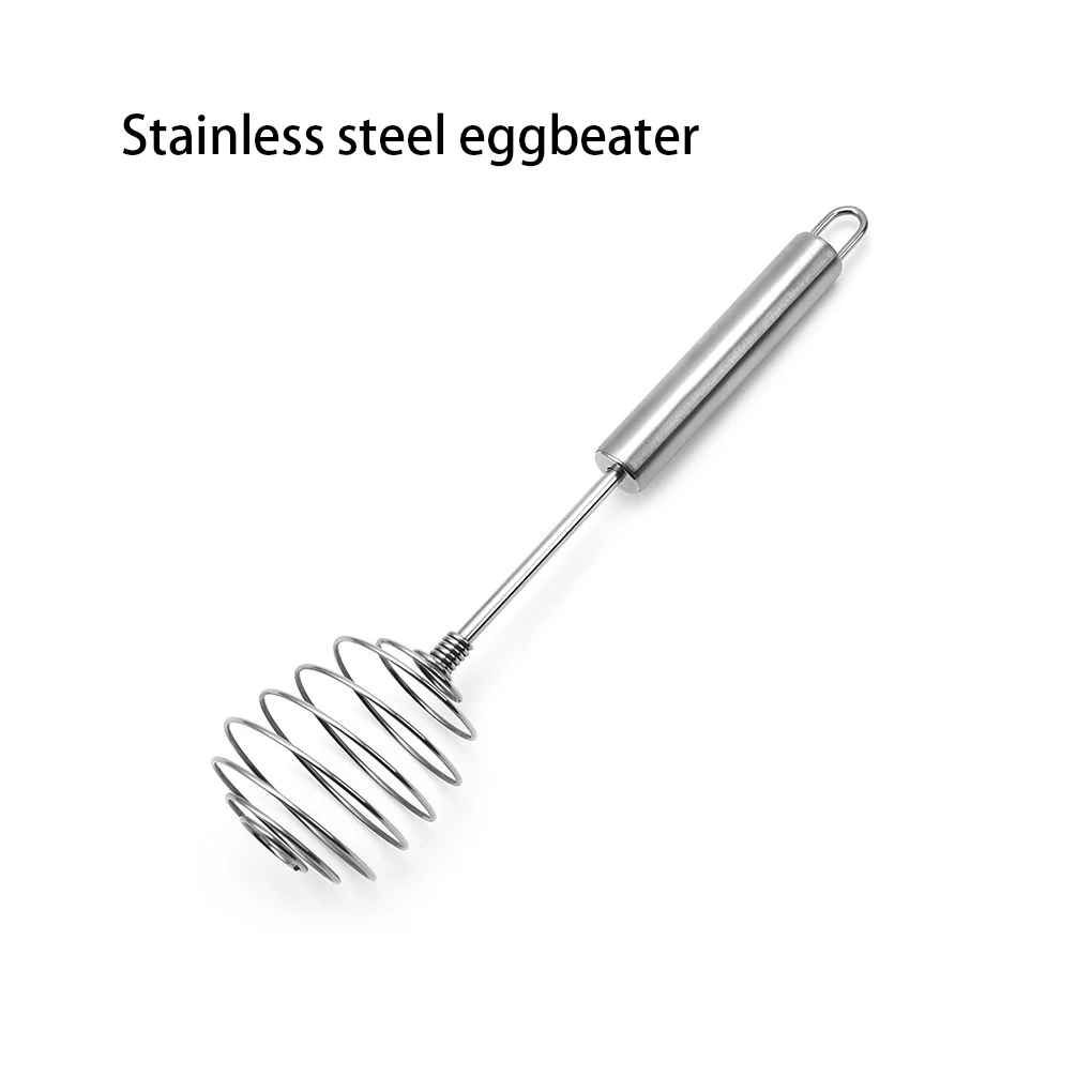 

Egg Beater Household Kitchen Restaurant Cooking Whisk Stainless Steel Hanging Mixing Stirrer Reusable Milk Mixer