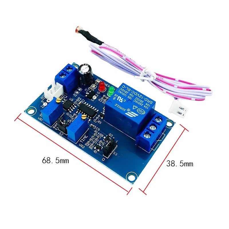 Photoresistor sensor module Optical control delay adjustable detection switch No light induction relay module 12V
