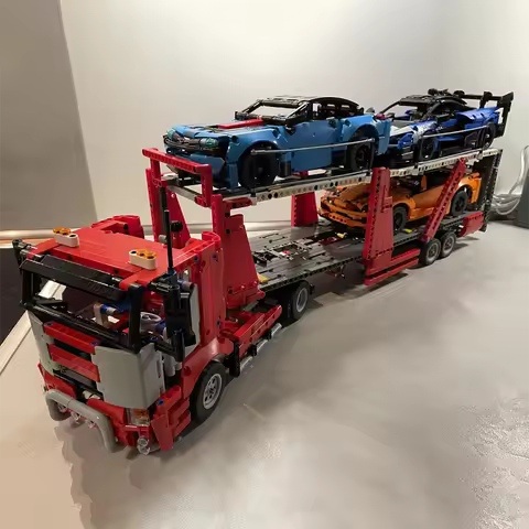1680Pcs Semi-Trailer Car Transporter 42098 C- MOC Double-Deck Platform Education Building Blocks Gift