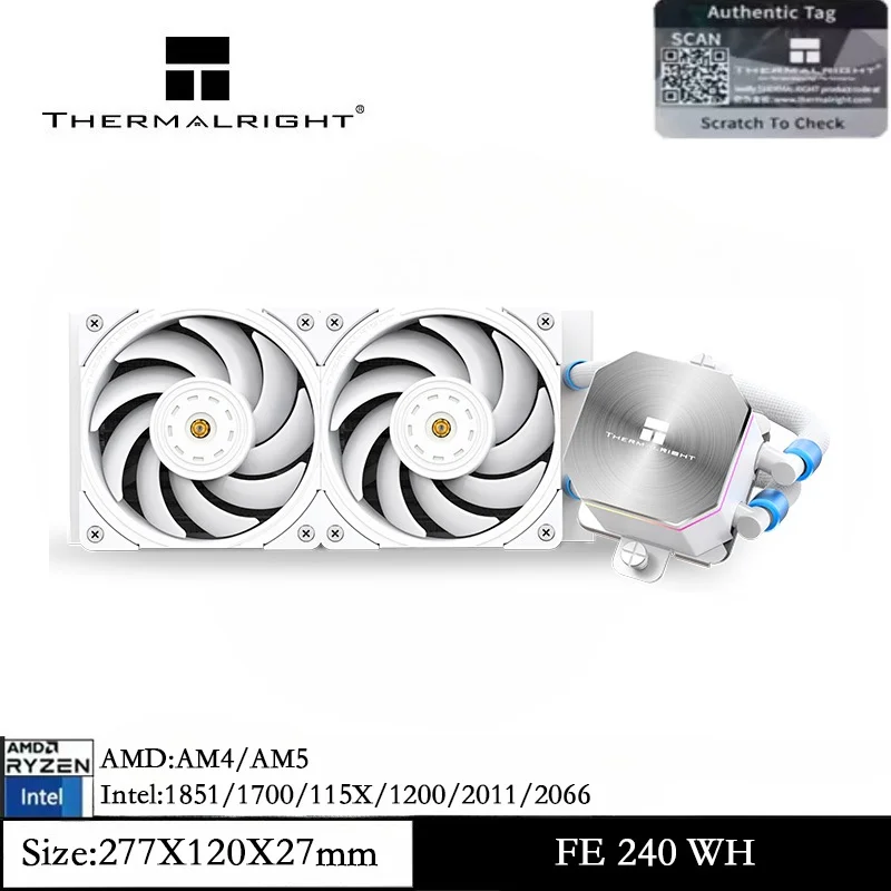 

Thermalright Frozen Edge 240 Белый кулер для процессора 240 Белый кулер для процессора с спецификацией холодного ряда для AM4 AM5 Intel 1851/115X/2011
