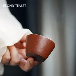 1 Pc Chinese Yixing Purple Clay Tea Cup Handmade Teacup Zisha Tea Bowl Master Cup Travel Meditation Cup Tea Set Accessories