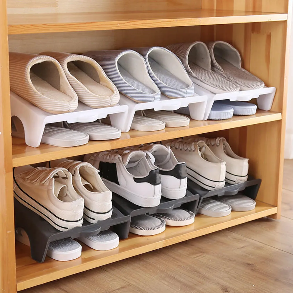 Double-Layer Shoe Rack Holder Slippers Sneakers High Heels Storage Shelf Home Space Saving Organizer Wardrobe Footwear Shoebox