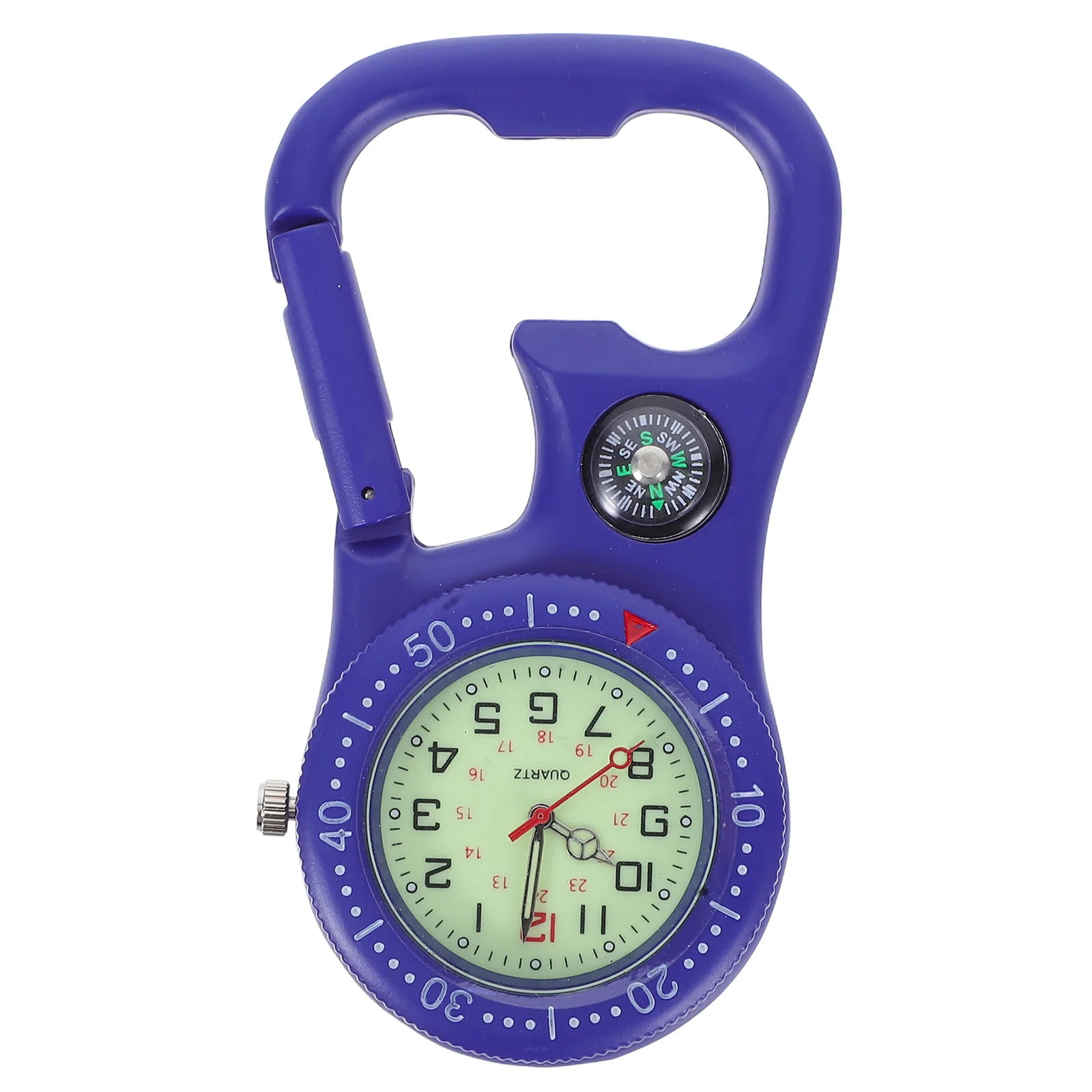 

Carabiner Watch Luminous Compass Clip-On Backpack Bottle Opener Nurse