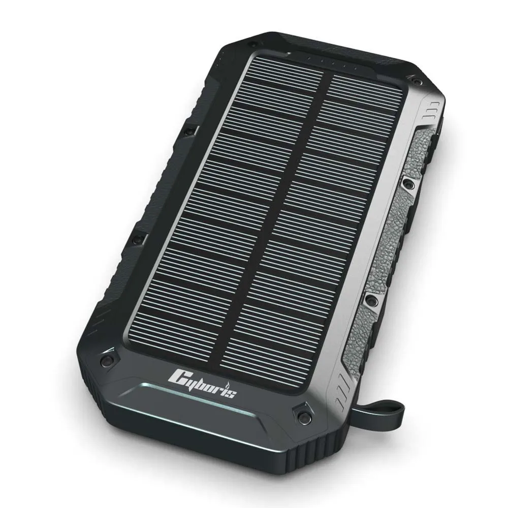 

819Hot ES960S 20000mAh Capacity Solar Power Bank Nightlight Wireless Charger 3 USB Charging Ports Travel Hiking Gadgets Phone Ch