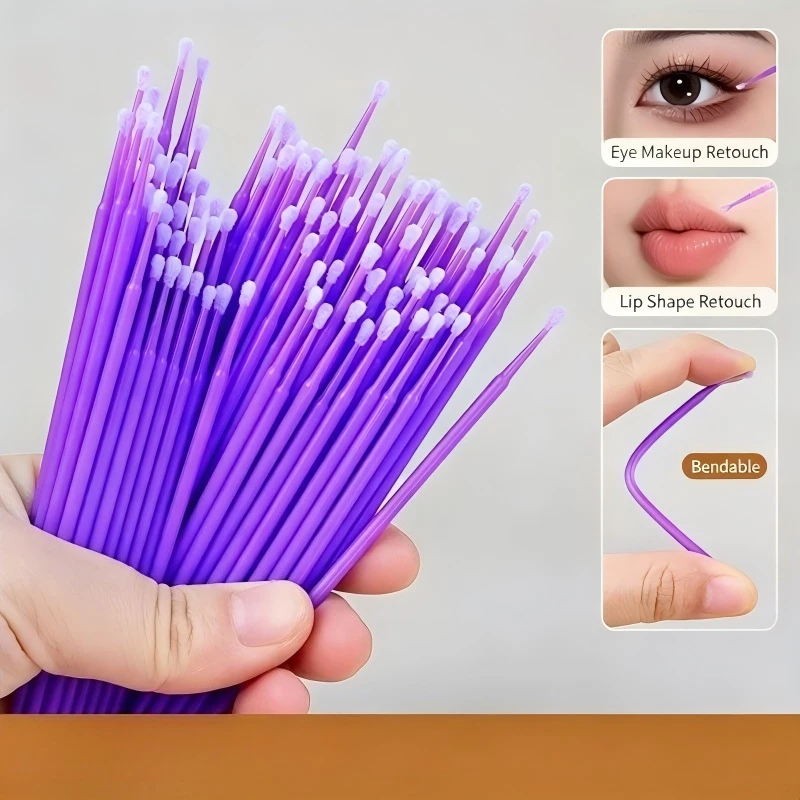 100/500 Pcs Nano Cotton Swab with Small Head Extremely Fine Makeup Remover and Cleaning Cotton Multifunctional Cotton Swab