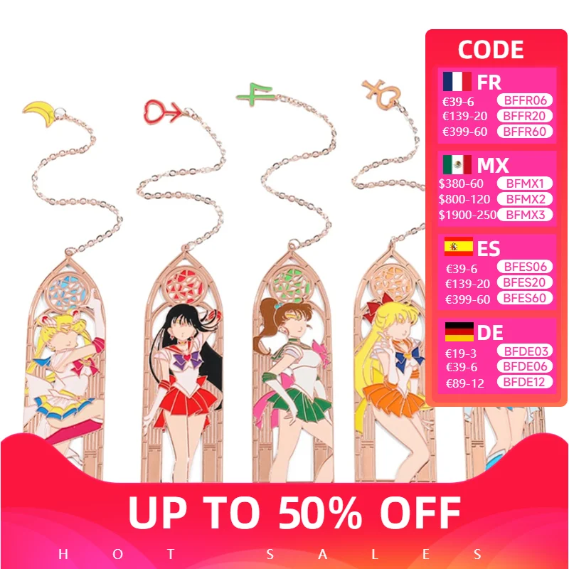 

Anime Sailor Moon Character Creative Metal Bookmark Female Fan Book Lover Gift Collection Birthday Gift