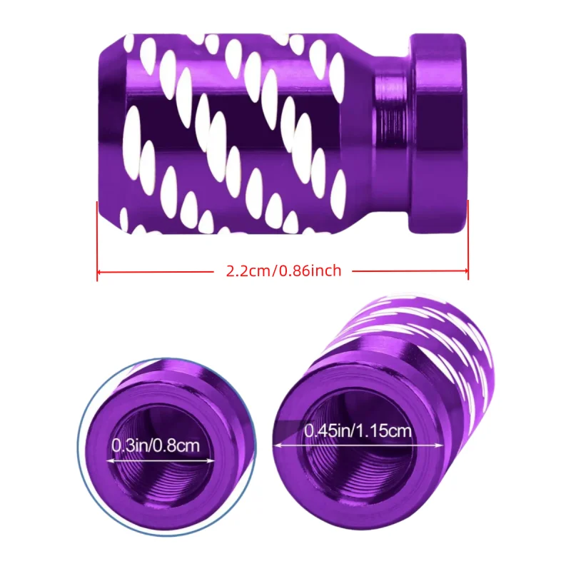 4PCS Aluminum Alloy Tire Valve Stems Universal for Cars Off-Road Motorcycles Bicycles