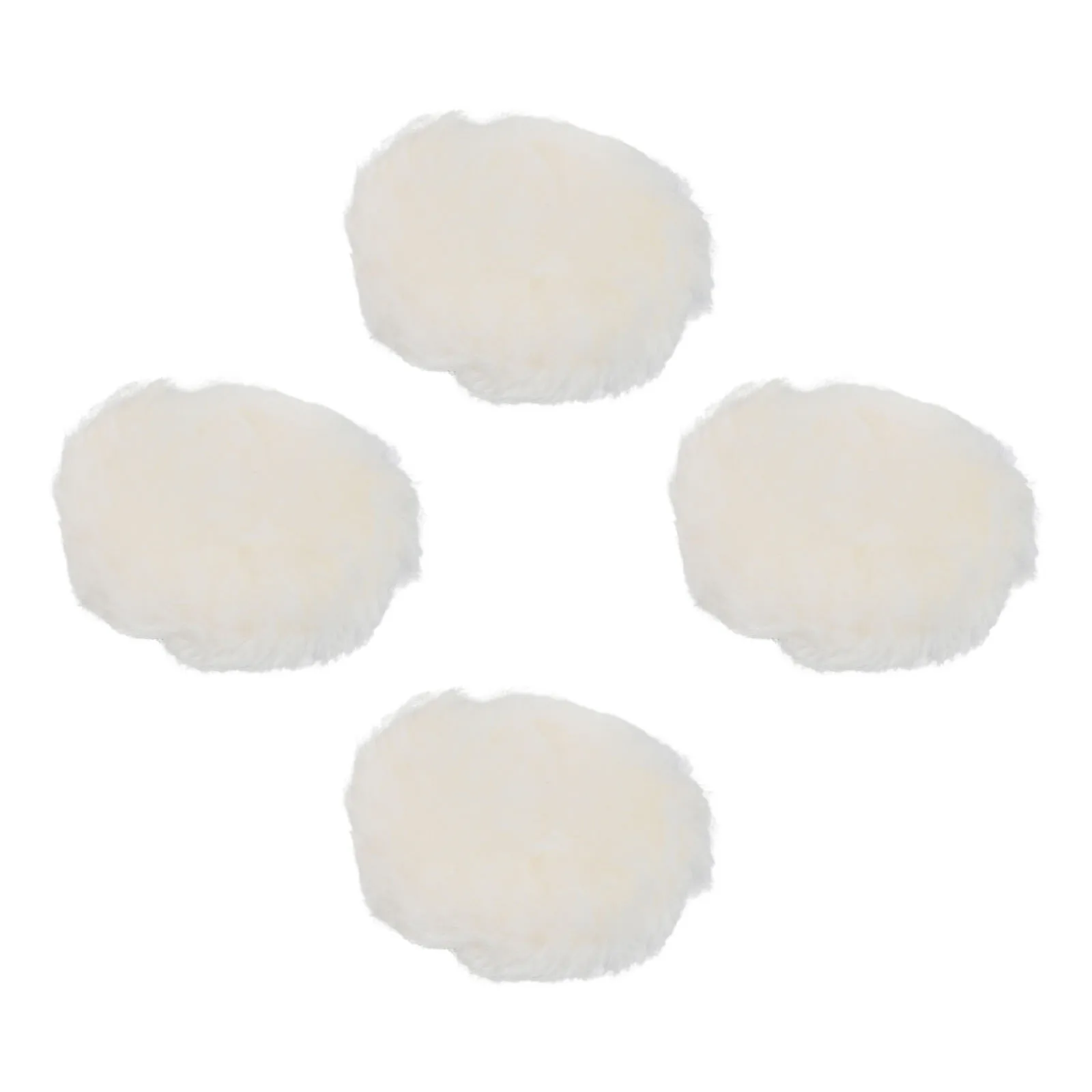 Polishing Wool Pads Set 4pcs 125mm Lambswool Attachments for Random Orbital Sanders Suitable for Various Surfaces