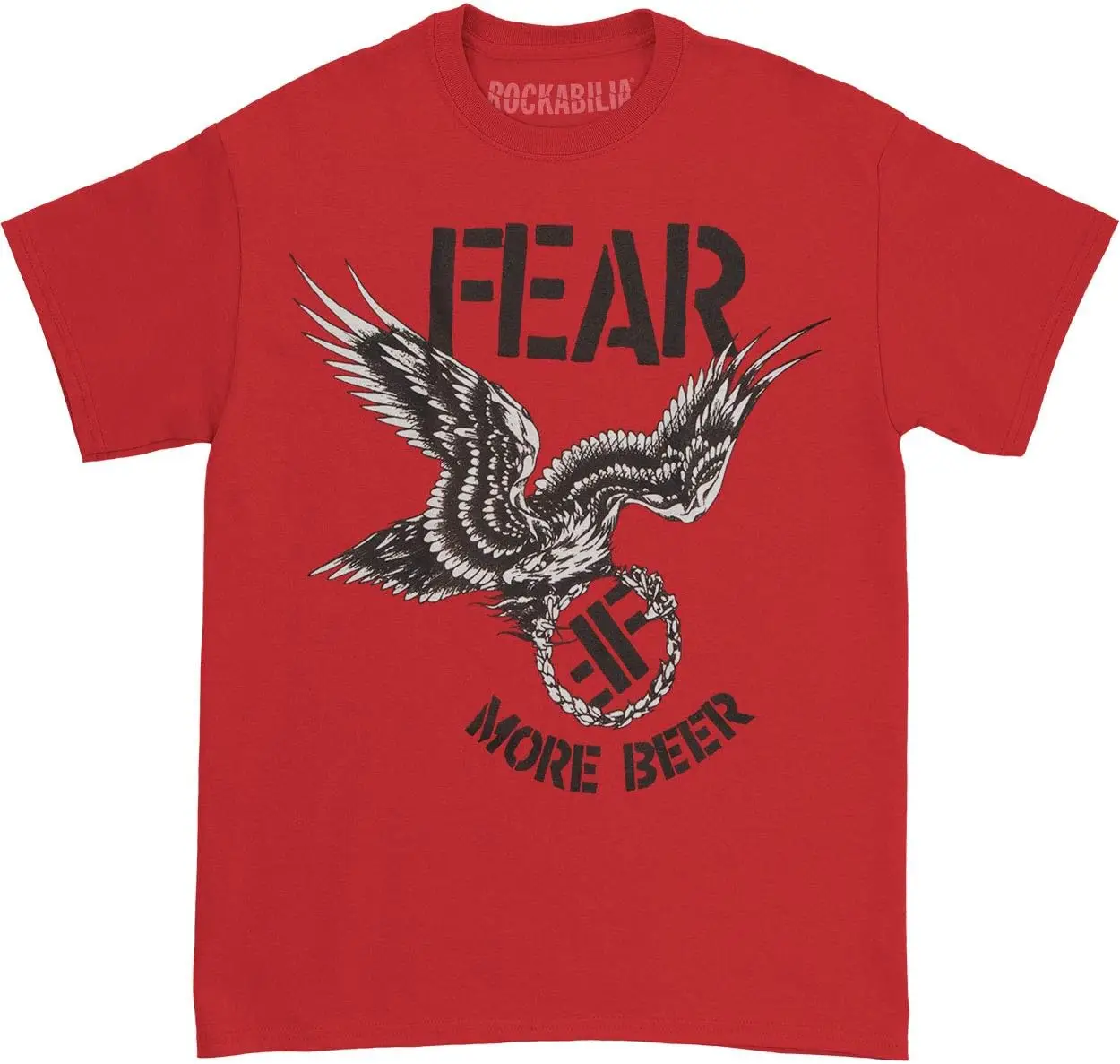 FEAR More Beer Eagle Graphic Men's Cotton Short Sleeve T-Shirt Casual Streetwear Tee