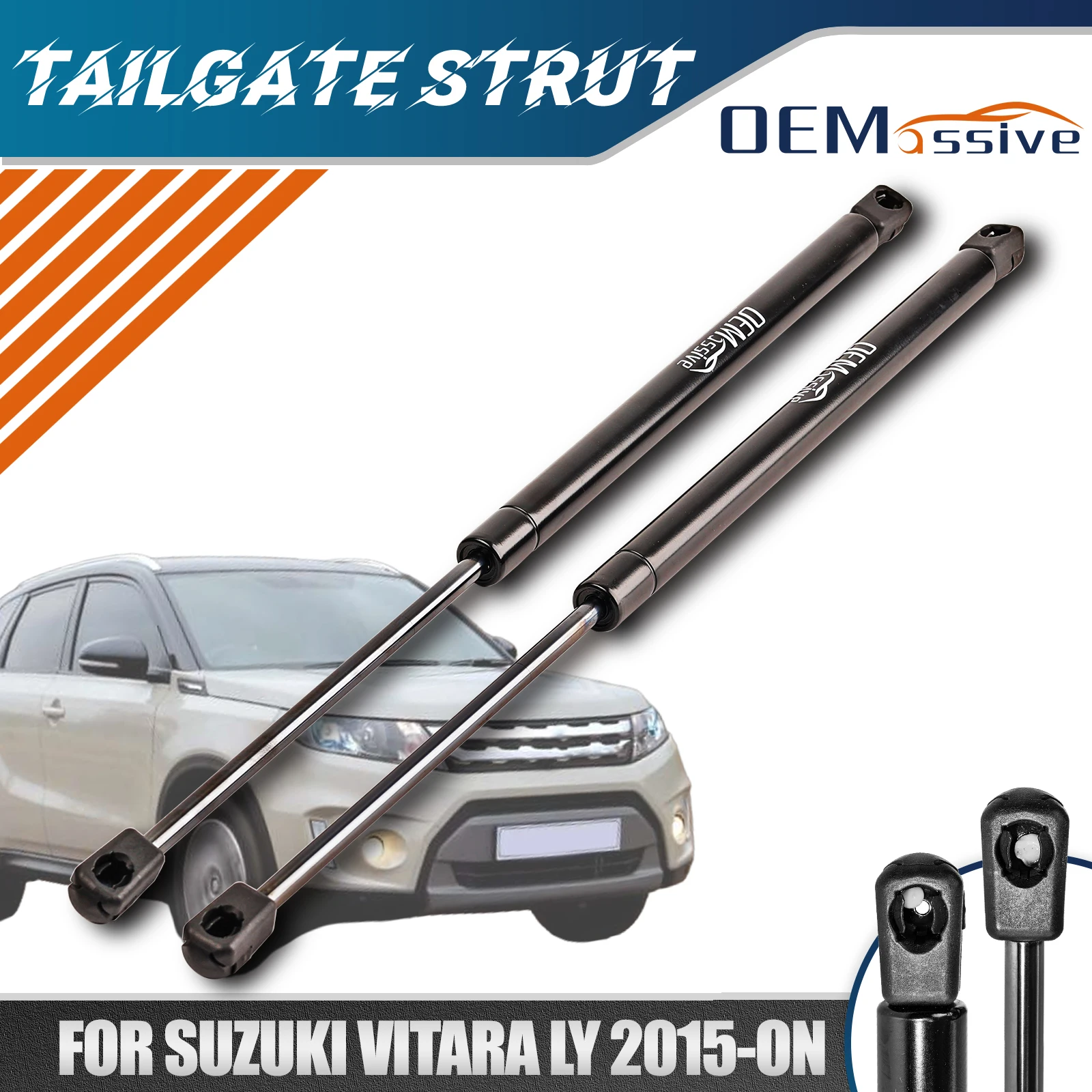 OEMASSIVE For Suzuki Vitara LY 2015-2023 Pair Rear Tailgate Gas Lift Supports Struts Rod Shocks Damper Arm Tailgate Strut Spring