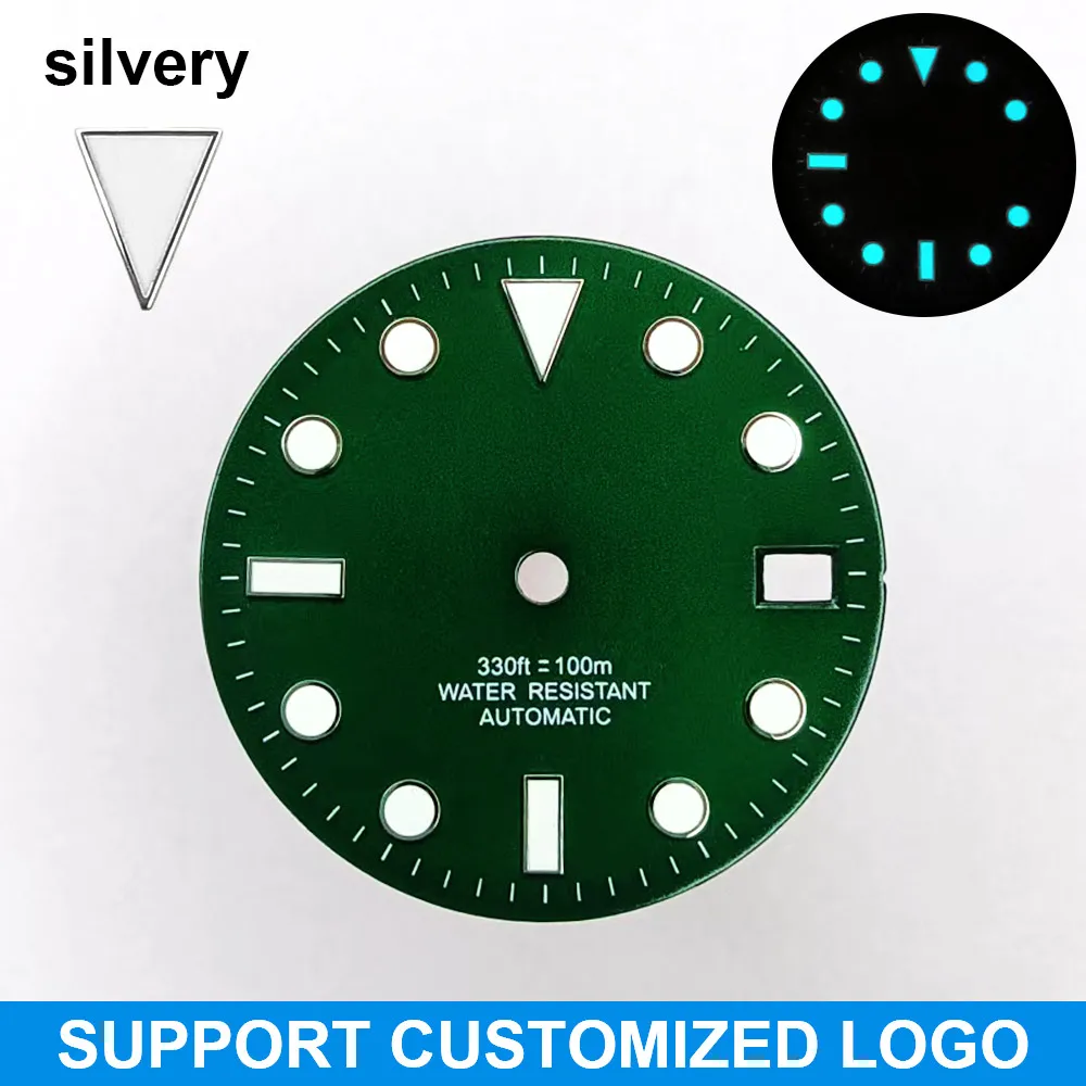 28,5-mm-Zifferblatt geeignet für NH-34/35/36 Uhrwerke, GMT-Leuchtzifferblatt, individuelle Anpassung von Logo/Namen, DIY-Zifferblatt-Uhrenteile – Detail 12