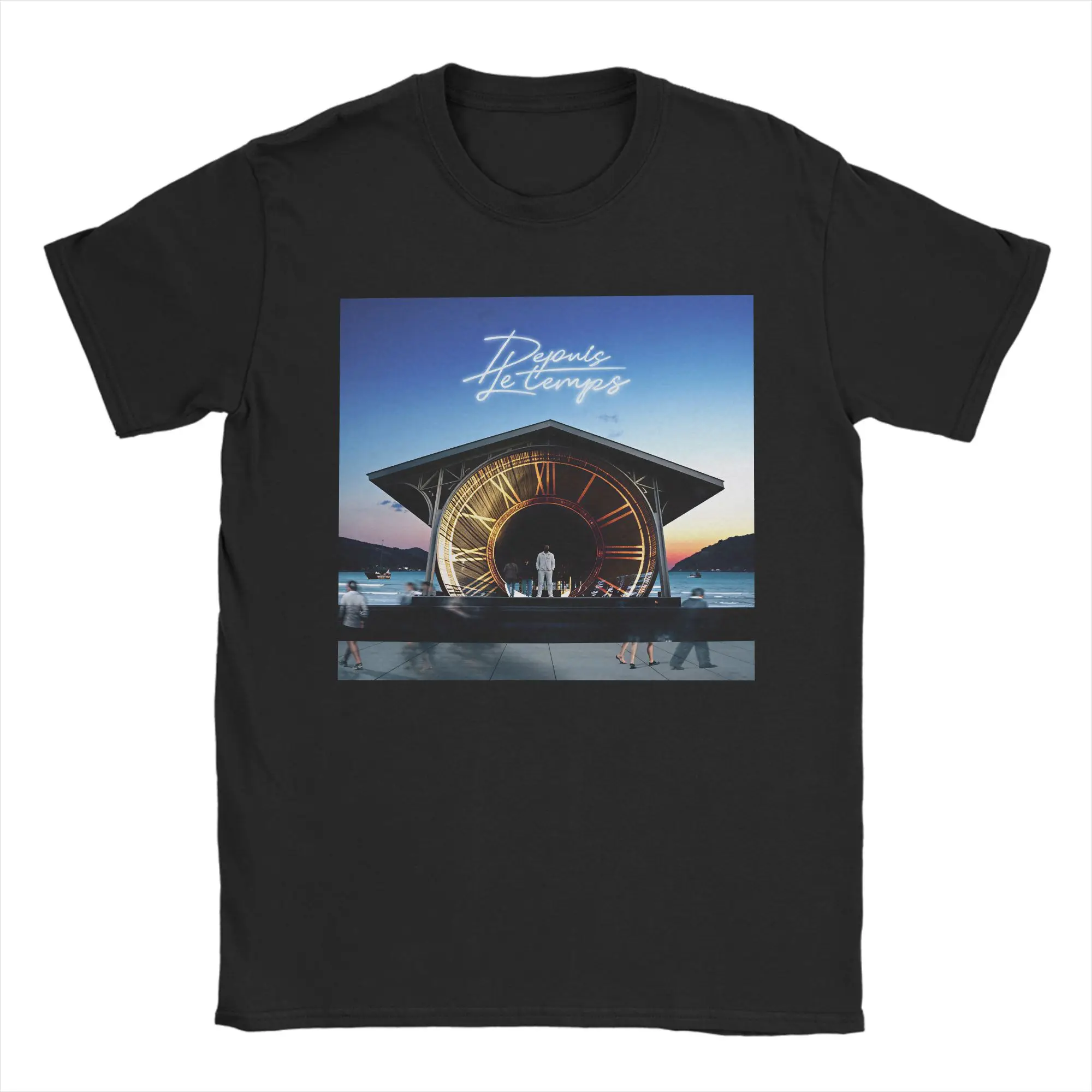 Bouss Depuis Le Temps T-Shirt for Men  Casual Pure Cotton Tee Shirt Crew Neck Short Sleeve T Shirts Gift Idea Clothing