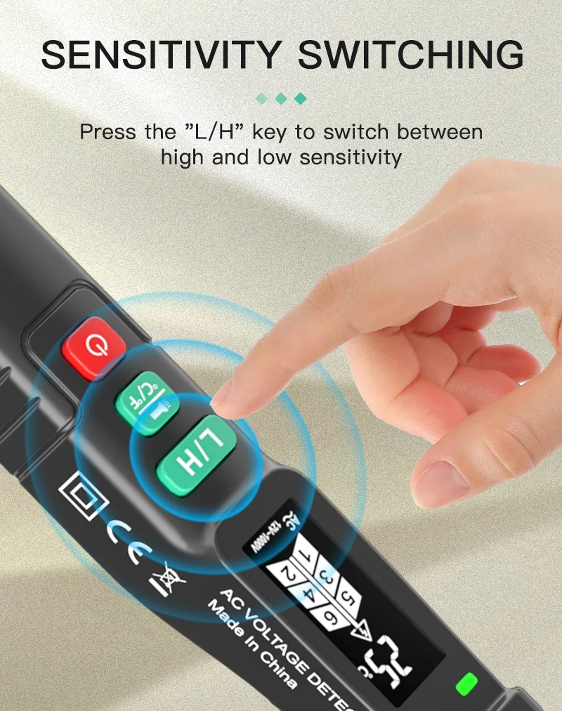 コネクテッド電圧計fy18d,非接触,電圧インジケーター,12-1000V,電圧計,電流計,電子ツール