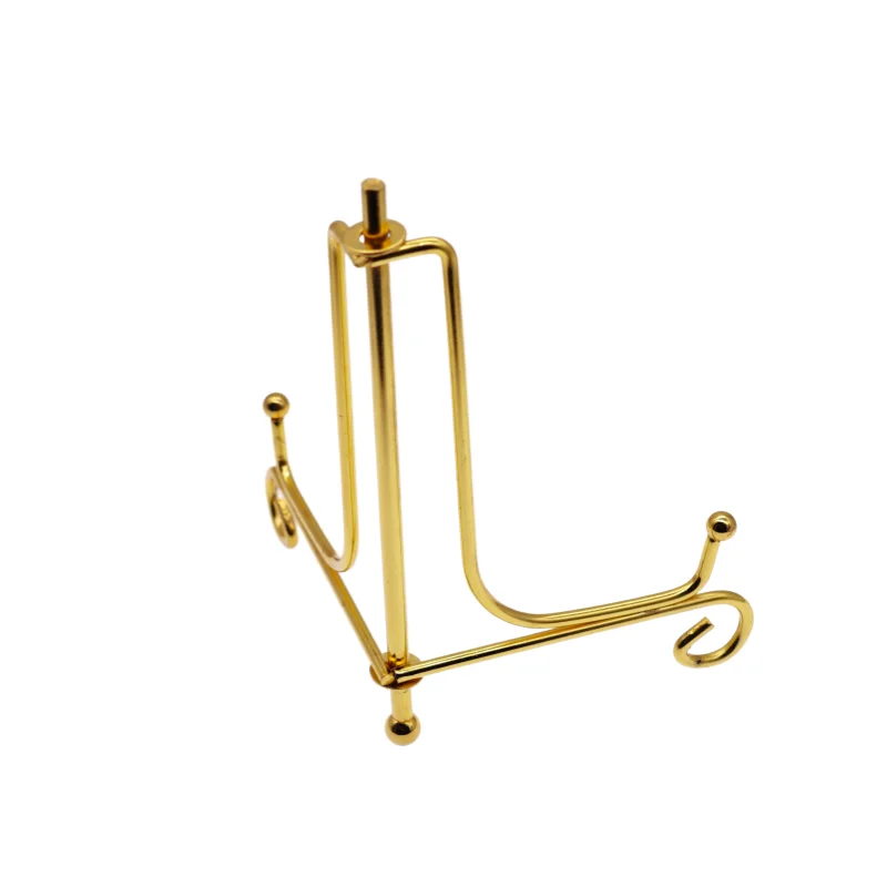 Gold Iron Display Stand Metal Easel Stand for Picture Frame Decorative Plate Book Photo Anti-Slip Display Dish Rack Shelf