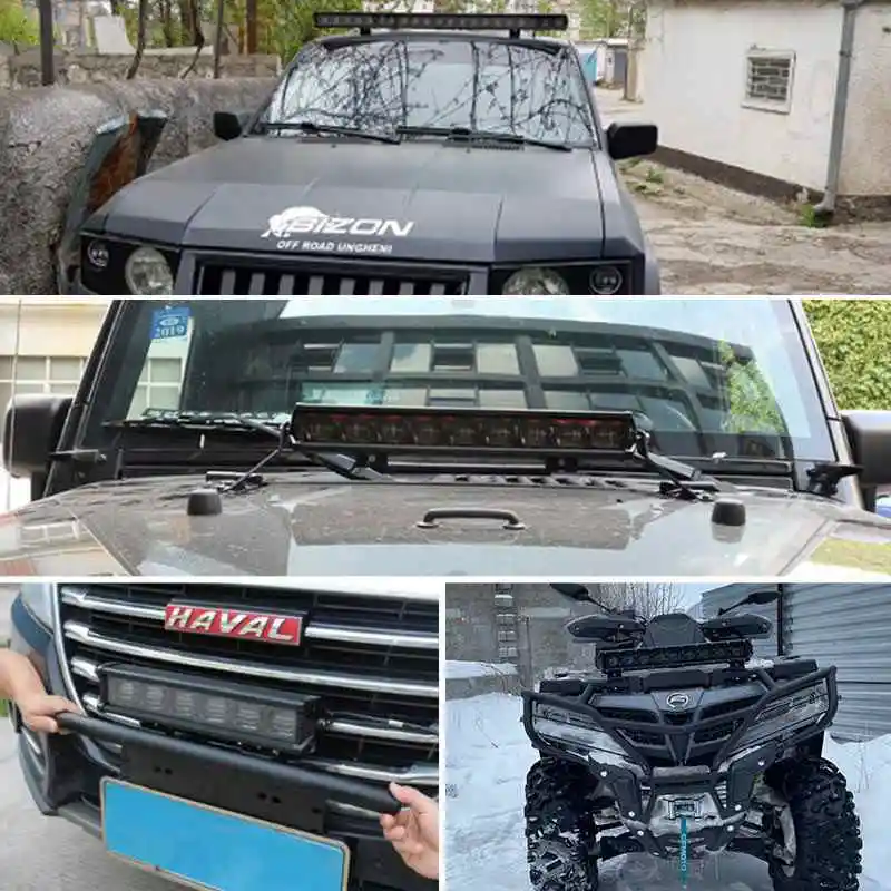 Offroad 4x4 9D Flood Roof Auxiliary LED Light Bar Truck Bumper Front Driving Lamp for Auto Car Pickup Tractor Jeep Lorry Van