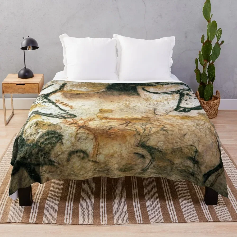 

Paleolithic Lascaux Cave Paintings Throw Blanket Furry Blankets For Bed manga christmas gifts Blankets