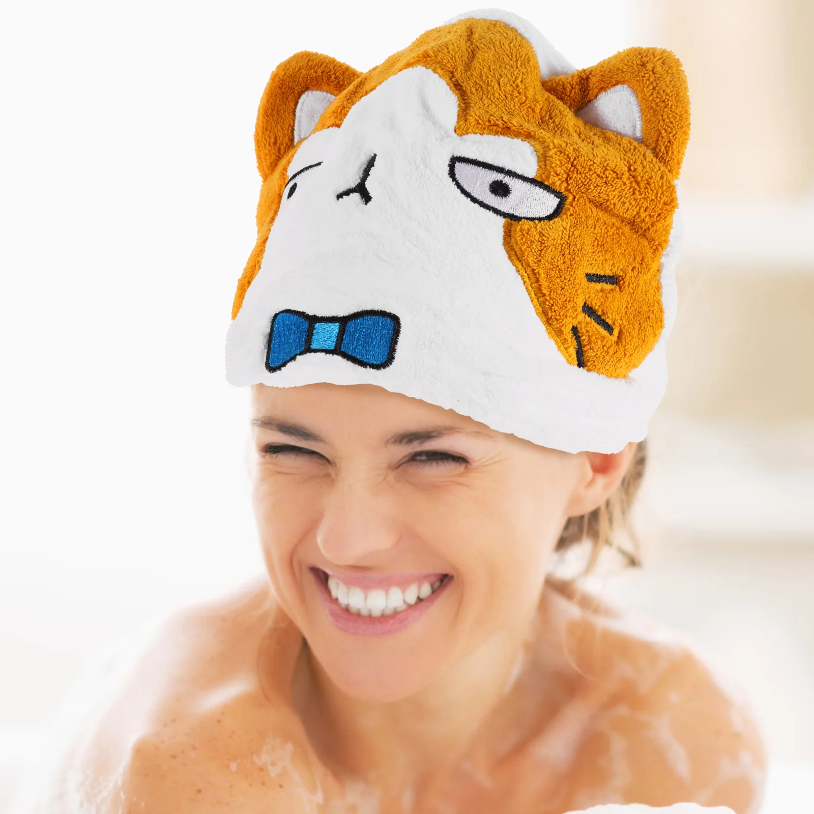 

Soft Coral Fleece Cartoon Animal Dry Hair Cap Quick Drying Bath Head Wrap Towel For Women Girls Fast Absorbent Wet Hair Drying