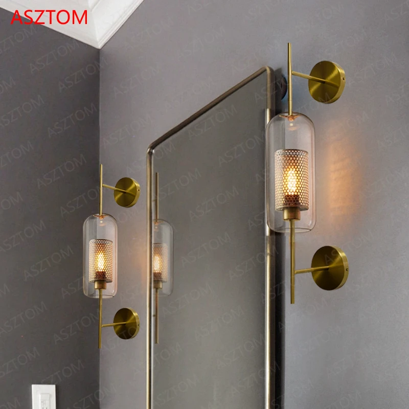 Modern Glass Wall Lamps Indoor Living Room Decorative Lamp Nordic Bedroom Bedside Aisle Wall Sconce Luminaires image 4