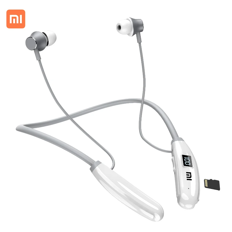 

Xiaomi I39 Support TF Card Wireless Headphones 200 Hours Playback Bluetooth Earphone LED Display In-Ear Headset Neckband Earbuds