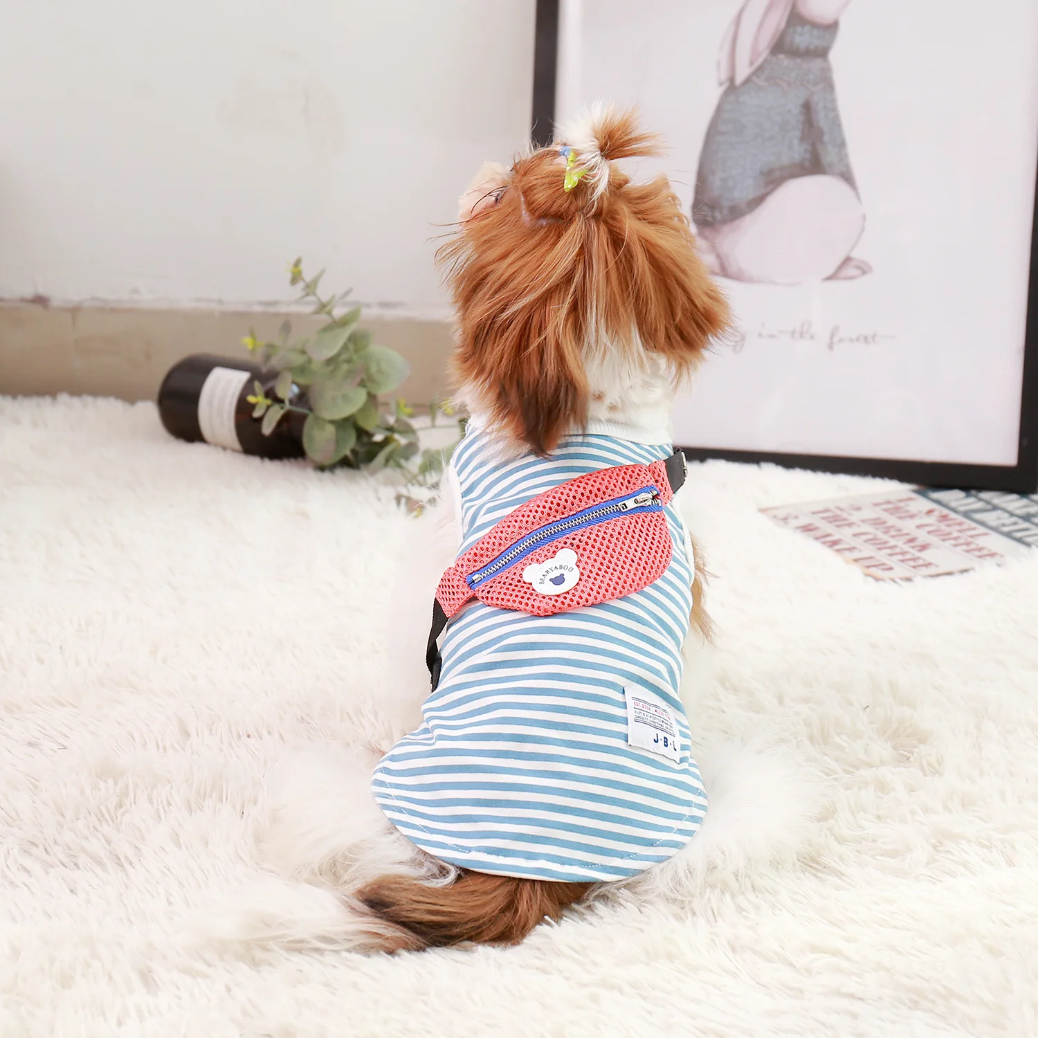 

Cute Vest Cotton Pet Clothes Summer Cool Vest Stretch Clothes Backpack Vest Puppy Clothes Fashion Dog Clothes Dog Costume