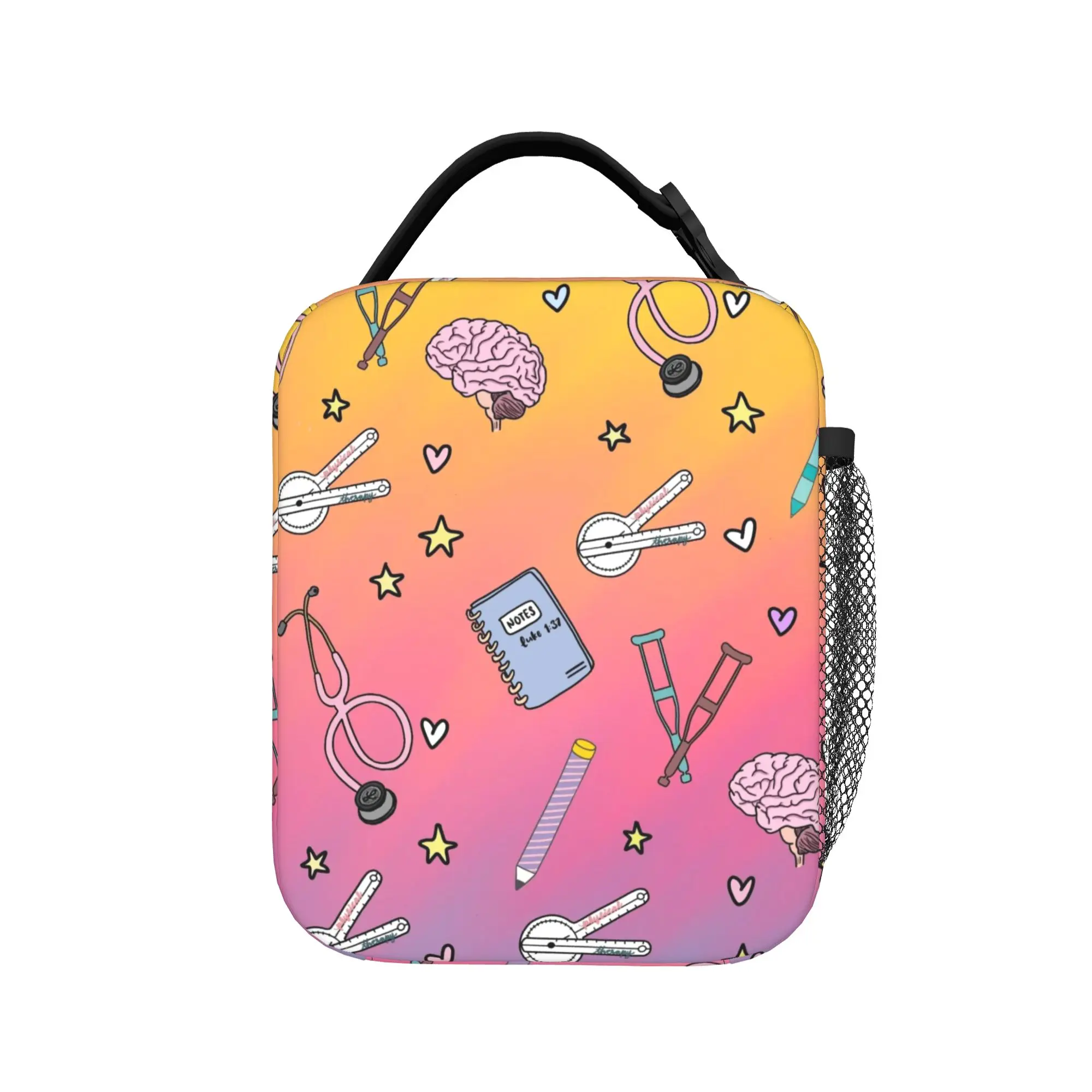 Enfermera En Apuros Doctor Nurse Medical Lunch Bag Lunch Box Picnic Portable Insulated Tote Food Bag For Child Oxford Cooler Bag