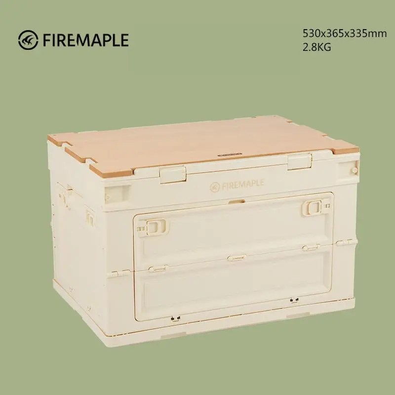 Folding storage box opens large capacity 50L car trunk camping storage box on the outdoor side