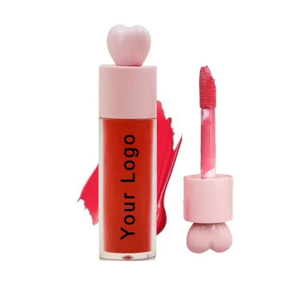 Heart Bottle 6ml Liquid Blush Rouge Face Cheek Tint Private Label Custom Logo Vegan Makeup Wholesale Beauty Cosmetics