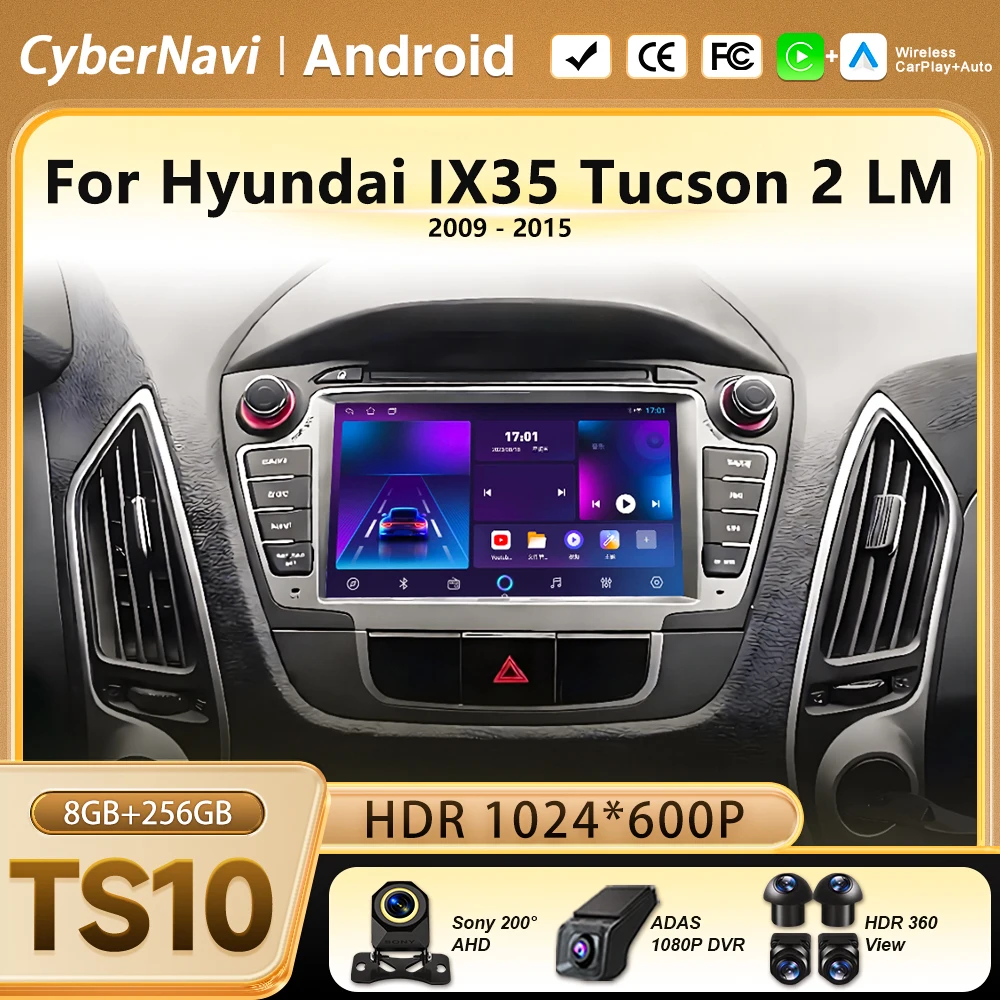 Android 16 Auto Car Radio For Hyundai IX35 Tucson 2 LM 2009-2015  head unit Multimedia WIFI BT Player GPS Navigation No 2Din DVD