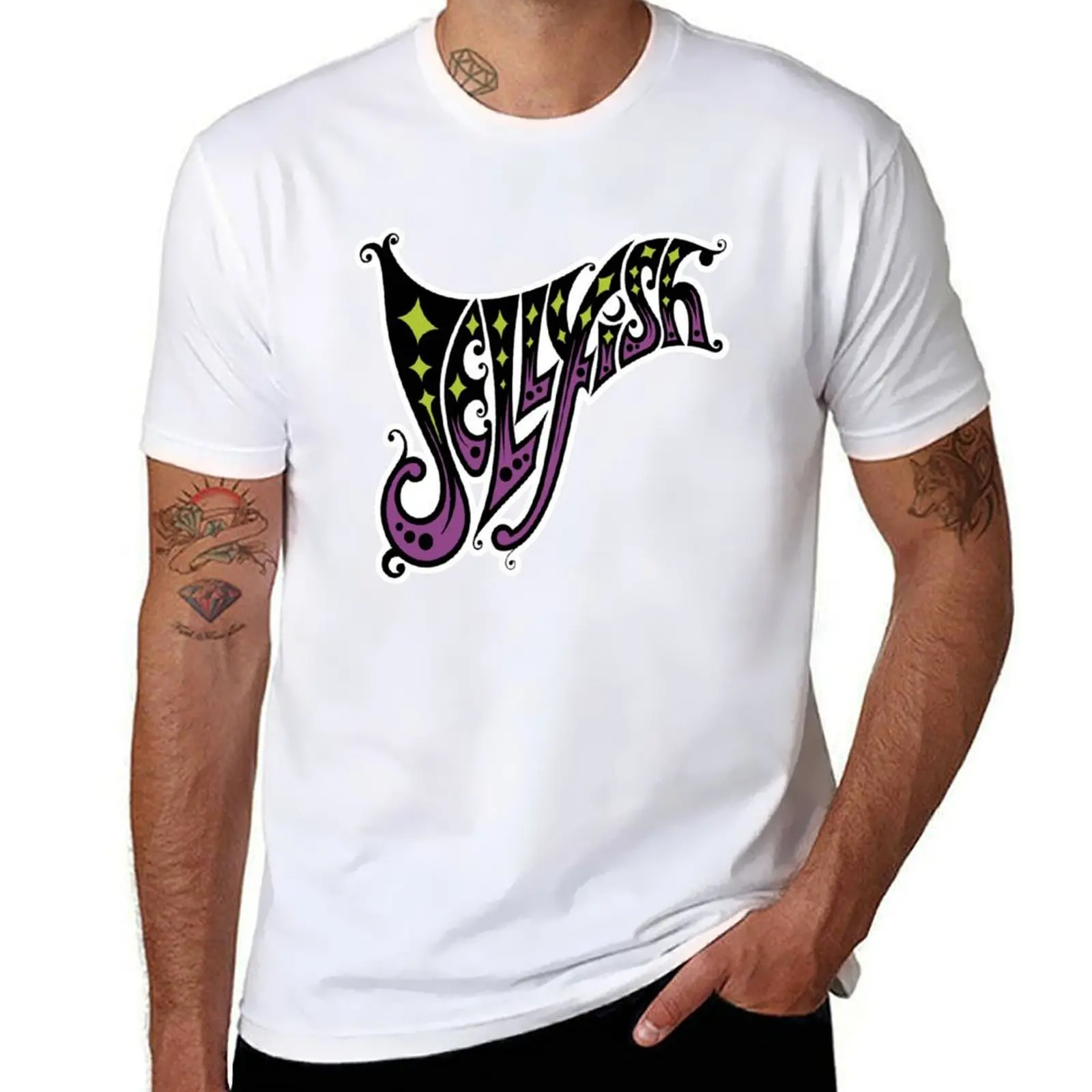 

Jellyfish T-Shirt cotton graphic tees plus sizes blacks animal prinfor boys slim fit t shirts for men