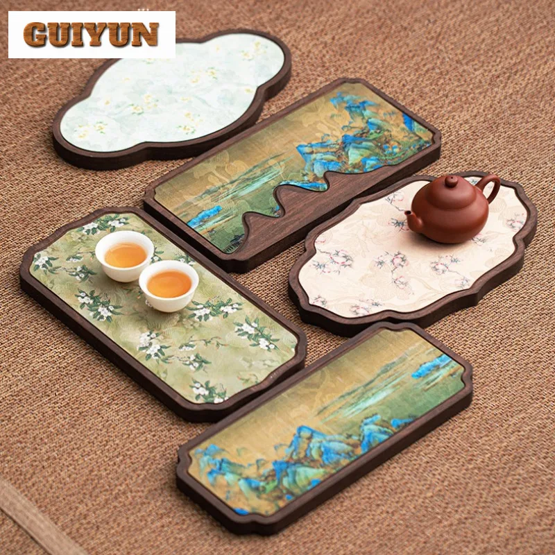 

Прямоугольный поднос для чая из орехового дерева, стол для японской кухни, подносы для хранения кофе, обеспечивающие больничные блюда для сервировки чайного набора