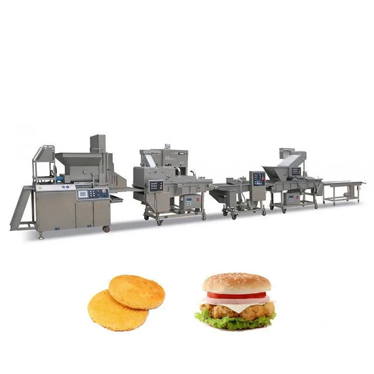 Automatic beef shrimp meat hamburger burger patty making machine chicken nugget forming machine