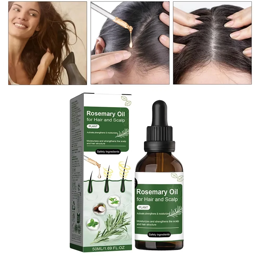 Rosemary Hair Growth Oil Hair Care Thickness Loss Deep Nourishing Scalp Care Strengthen Repair Damaged Oil Control For Men Women
