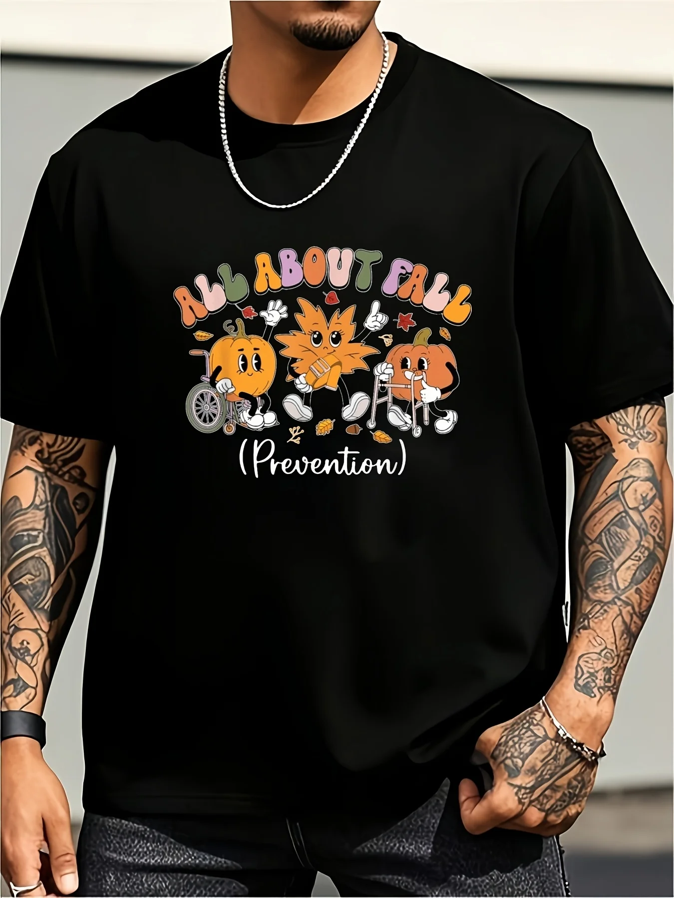Fun Nurse Anti-Fall T-Shirt Retro Physical Therapy Occupational Therapy Gift Suitable for Everyone Interested in the Physics of Falls Unisex Crew Neck T-Shirt Suitable for Autumn, Halloween, Thanksgiving Gift for Friends and Family Machine Washable Large Size Retro Casual Crew Neck Printed T-Shirt Unisex Large Size