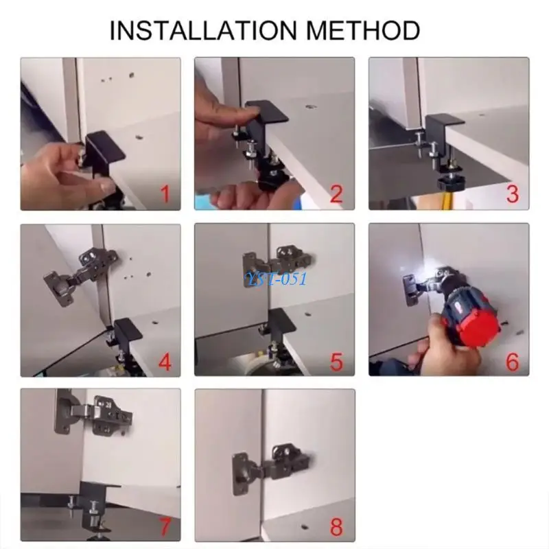 E15A Door Installation Positioner Adjustable Stainless Steel Cabinet Hardware Jig