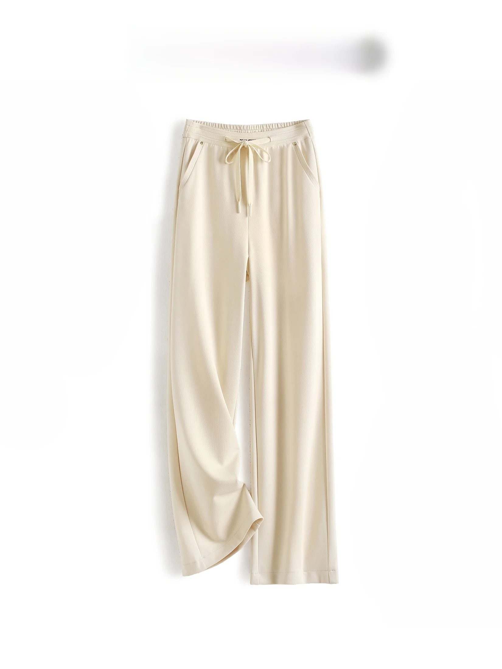 

High Waist Wide Leg Pants Women's Draped Wrinkle Free Simple Color Casual Mask Pants Korean Style Commute Fashion