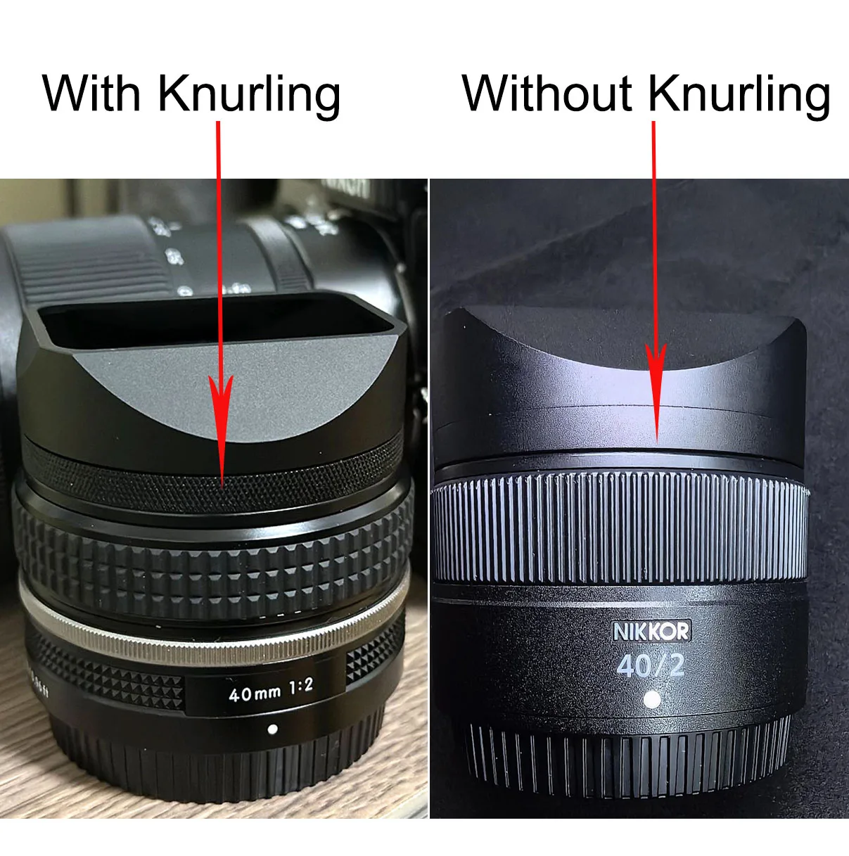 อลูมิเนียม Bayonet Square เลนส์สําหรับ Nikon NIKKOR Z40mm F2.0 เลนส์อะแดปเตอร์แหวนและฝาครอบเลนส์