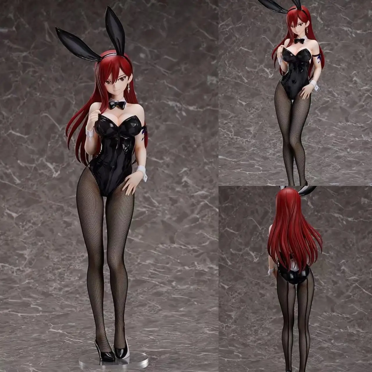 100% Original: 48CM Animer Fairy Tail Erza Scarlet Bunny girl 1/4 PVC Exquisite Action Figure Anime Model Toys Figure Doll Gift