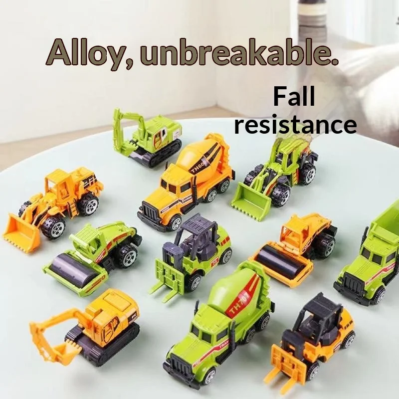 

Generic Alloymini Sliding Construction Vehicle Set Excavator Bulldozer Dump Truck Mixer Forklift For Kids Children Birthday Gift