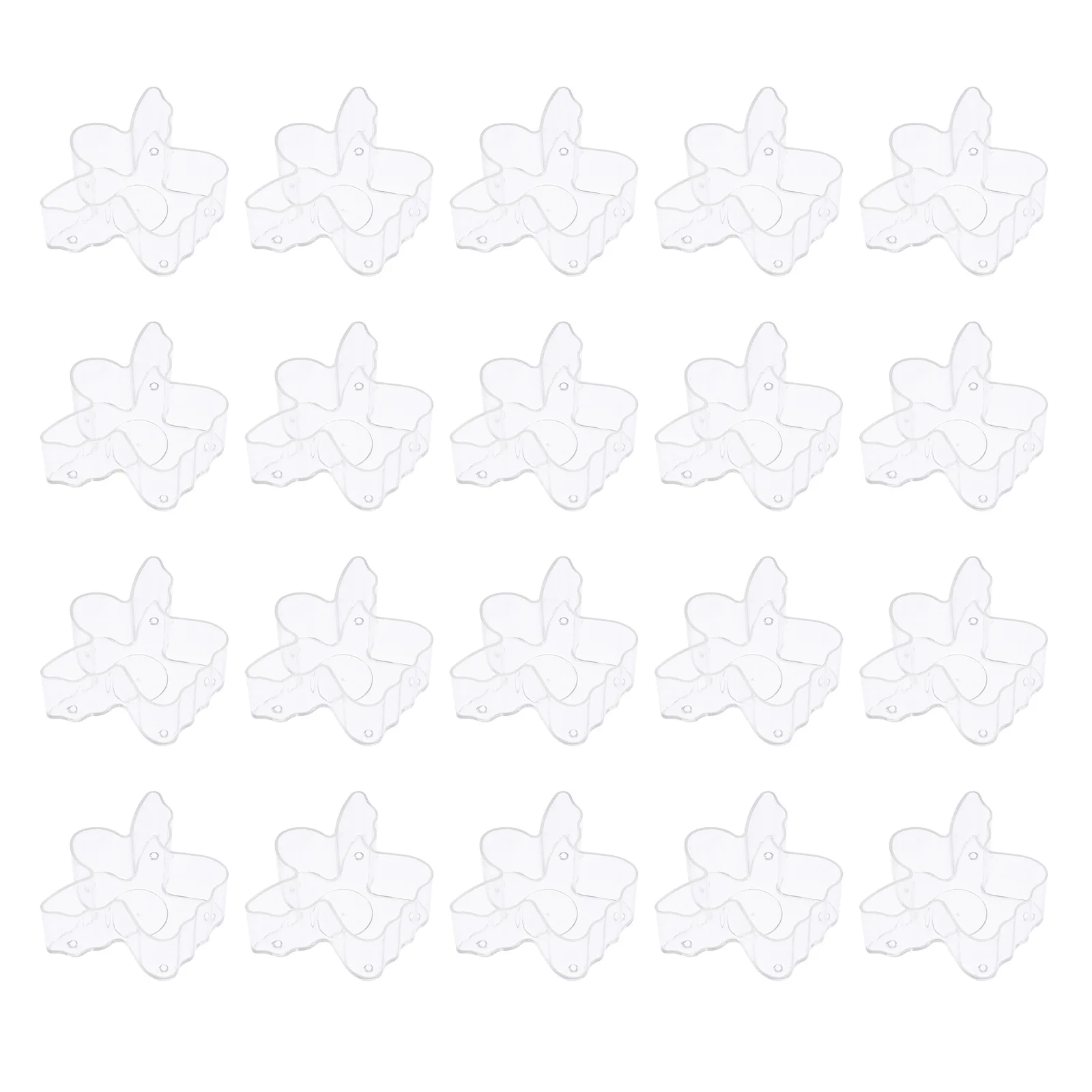 

20 Pcs Plastic C Shell Christmas Container DIY Wax Melt Mold Flame Retardant Storage Party Decoration Quality Material Saves