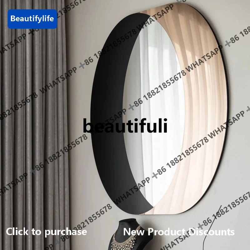 D183 Nordic decorative mirror living room entrance mirror three-dimensional creative wall-mounted makeup mirror color matching