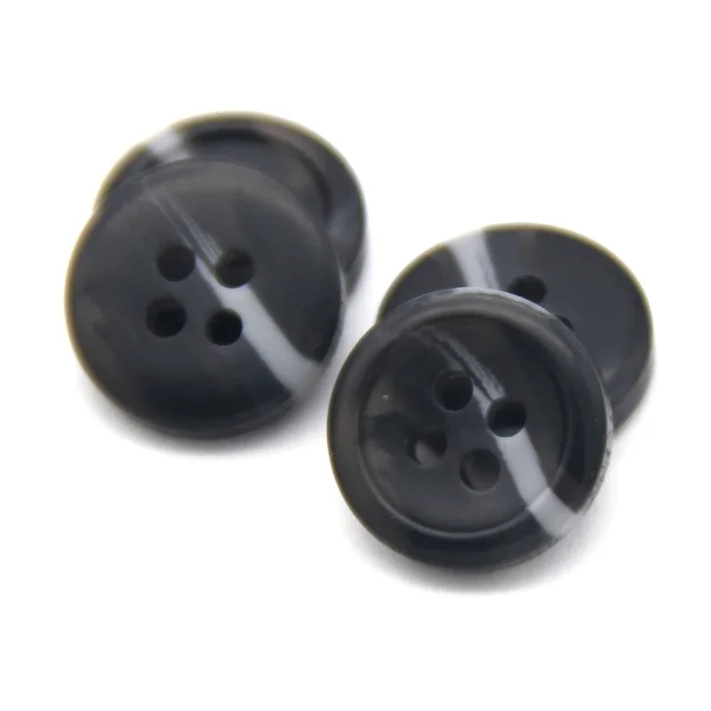 13mm Black Imitation Horn Shirt Resin Buttons For Clothing Children DIY Crafts Decorative Handmade Sewing Accessories Wholesale