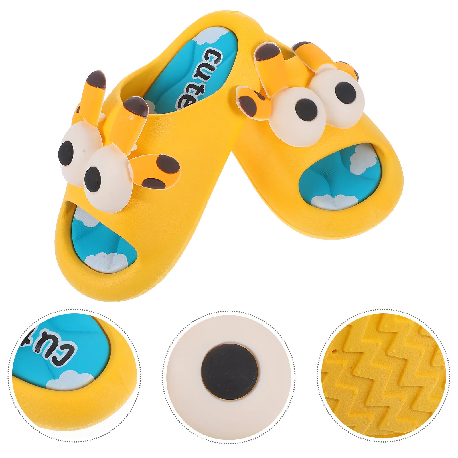 

1Pair Children Slippers Non-Slip Soft Sole Summer Cartoon Slide Sandals for Kids Beach Home Bathroom Size 32 33