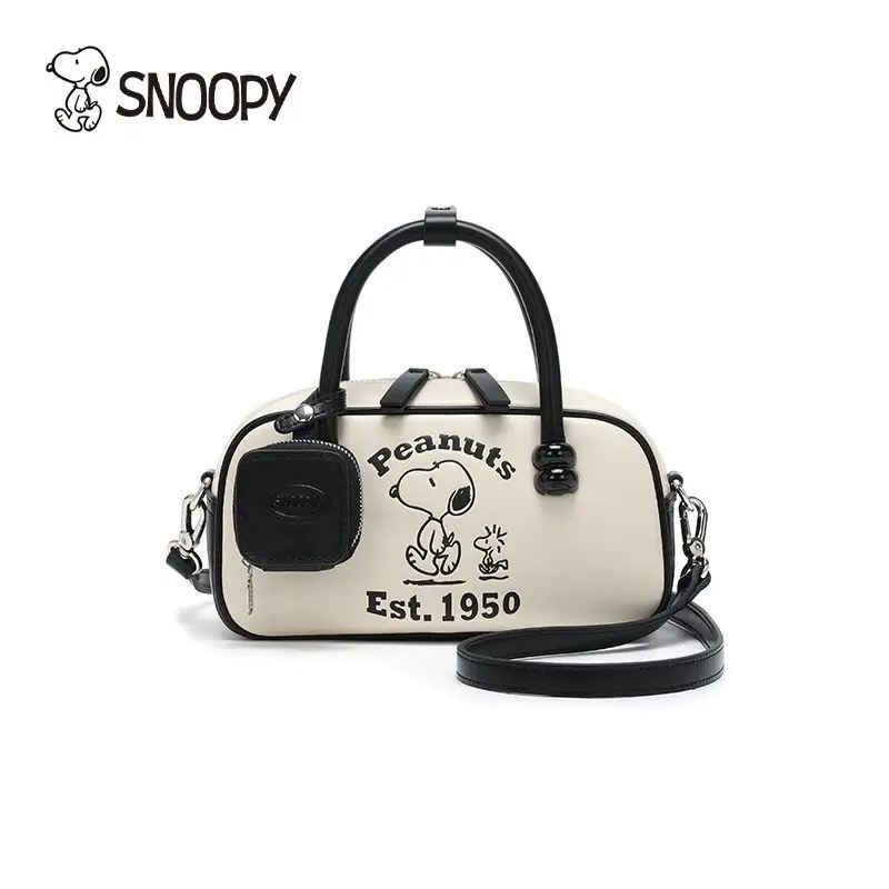 

Натуральная сумка через плечо Snoopy, модная и милая нишевая легкая роскошная повседневная и универсальная дорожная сумка для поездок на работу, подарок на день рождения