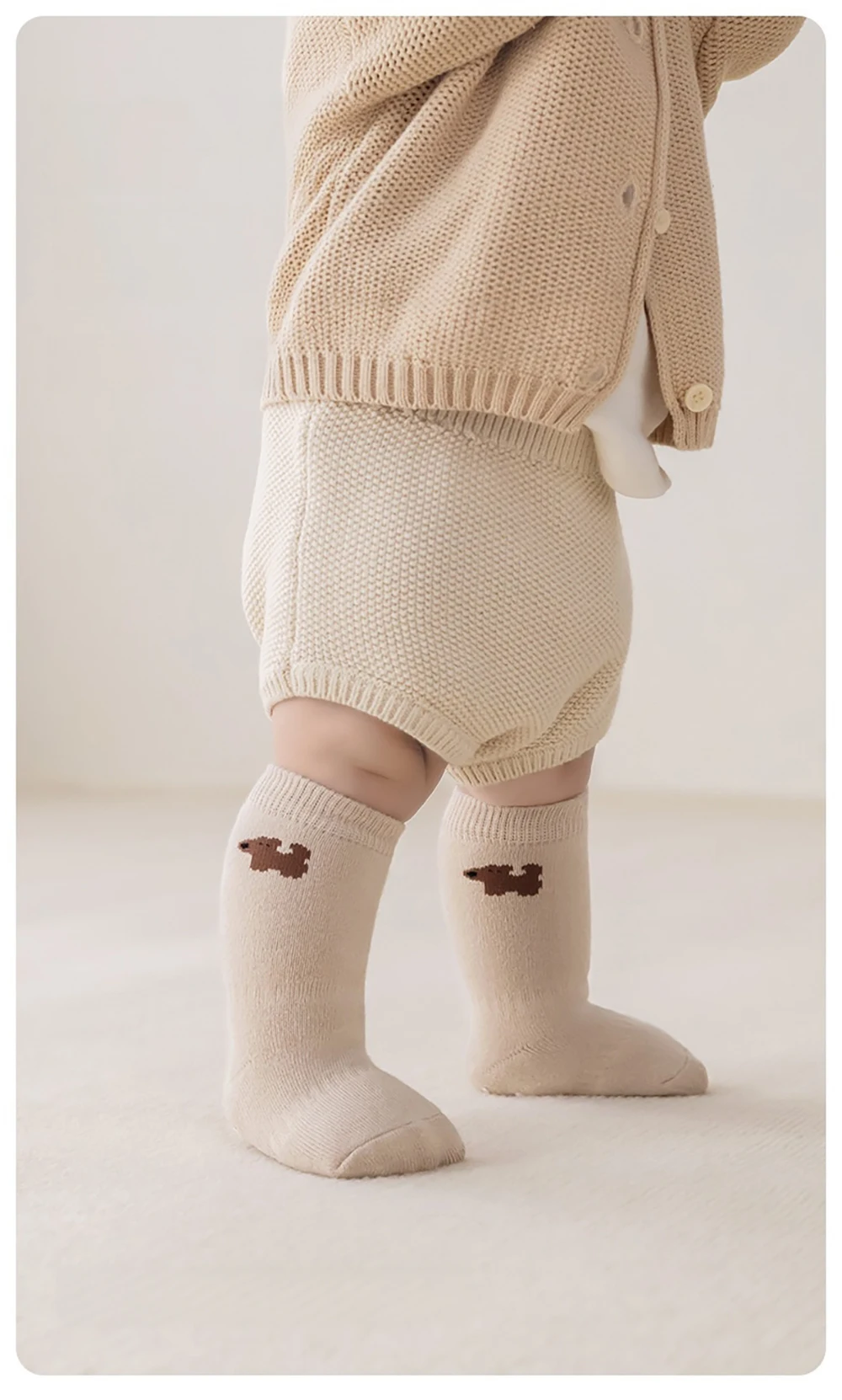 MILANCEL Kindersocken 0-5T Babysocken Winter Warme Verdickte Mädchen-Bodensocken Cartoon Kinder Rutschfeste Mittellange Socken – Detail 10