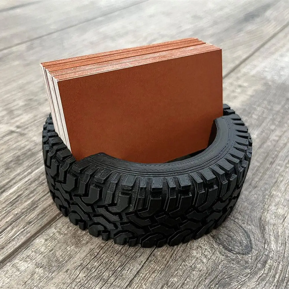 Tire Business Card Holder Creative Trend Handmade Upward Trend Resin Essential Resin Tire Sculpture Home Decorations Ornaments