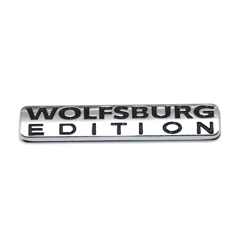 Metal Chrome WOLFSBURG EDITION Car Trunk Rear Fender Emblem Badge Decal Stickers