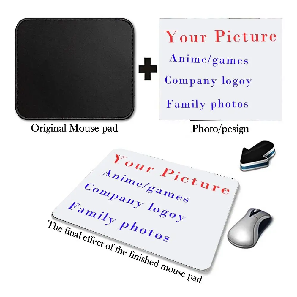 Custom Small mouse pad rubber anti-slip portable laptop mousepad edge-locked durable desk mat office gaming accessorys DIY